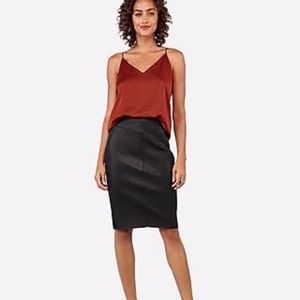 Express Leather Pencil Skirt